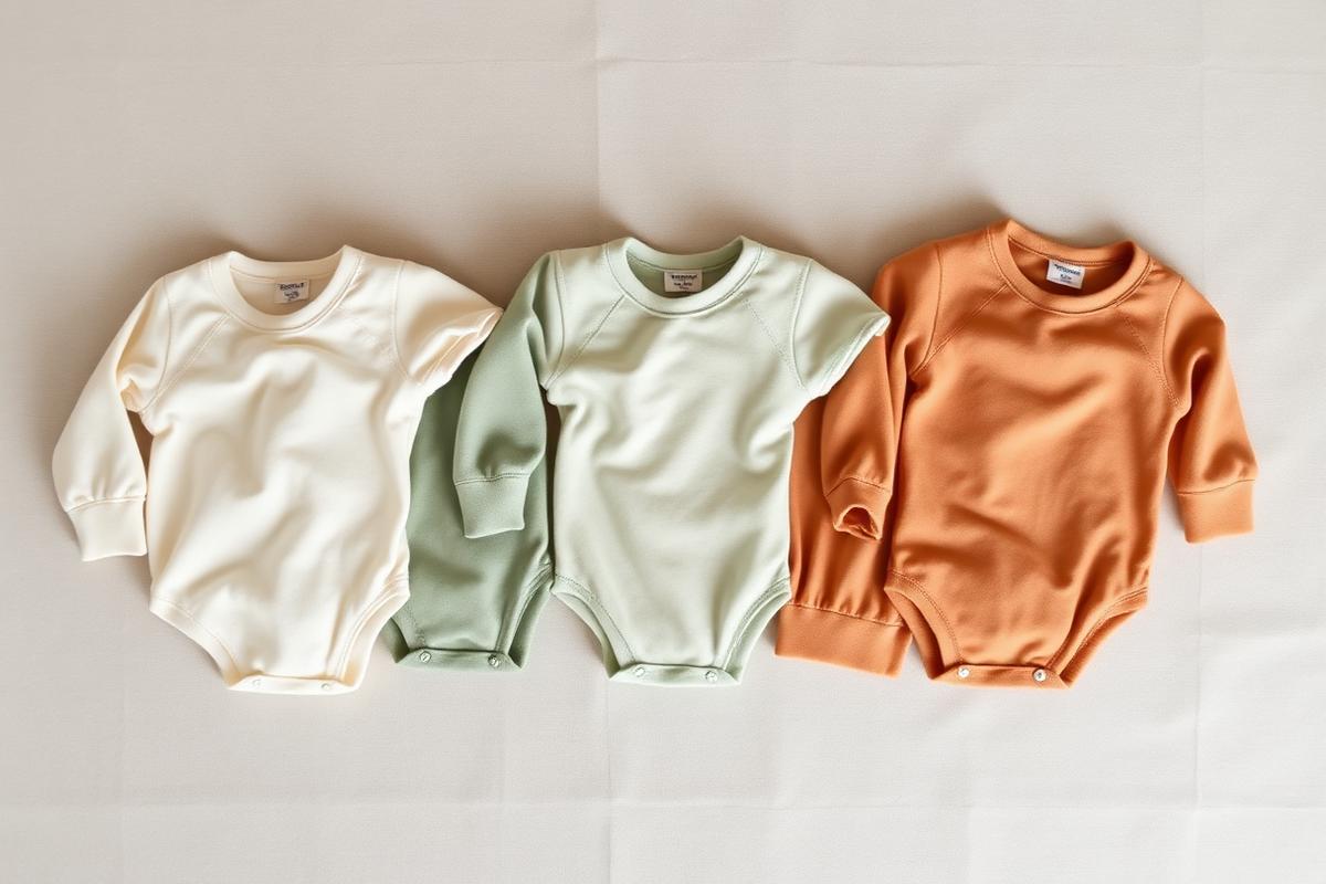 Sammenbrettede baby bodyer i str. 56 og 62